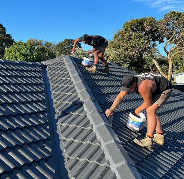 Emergency leak repair on a tiled roof